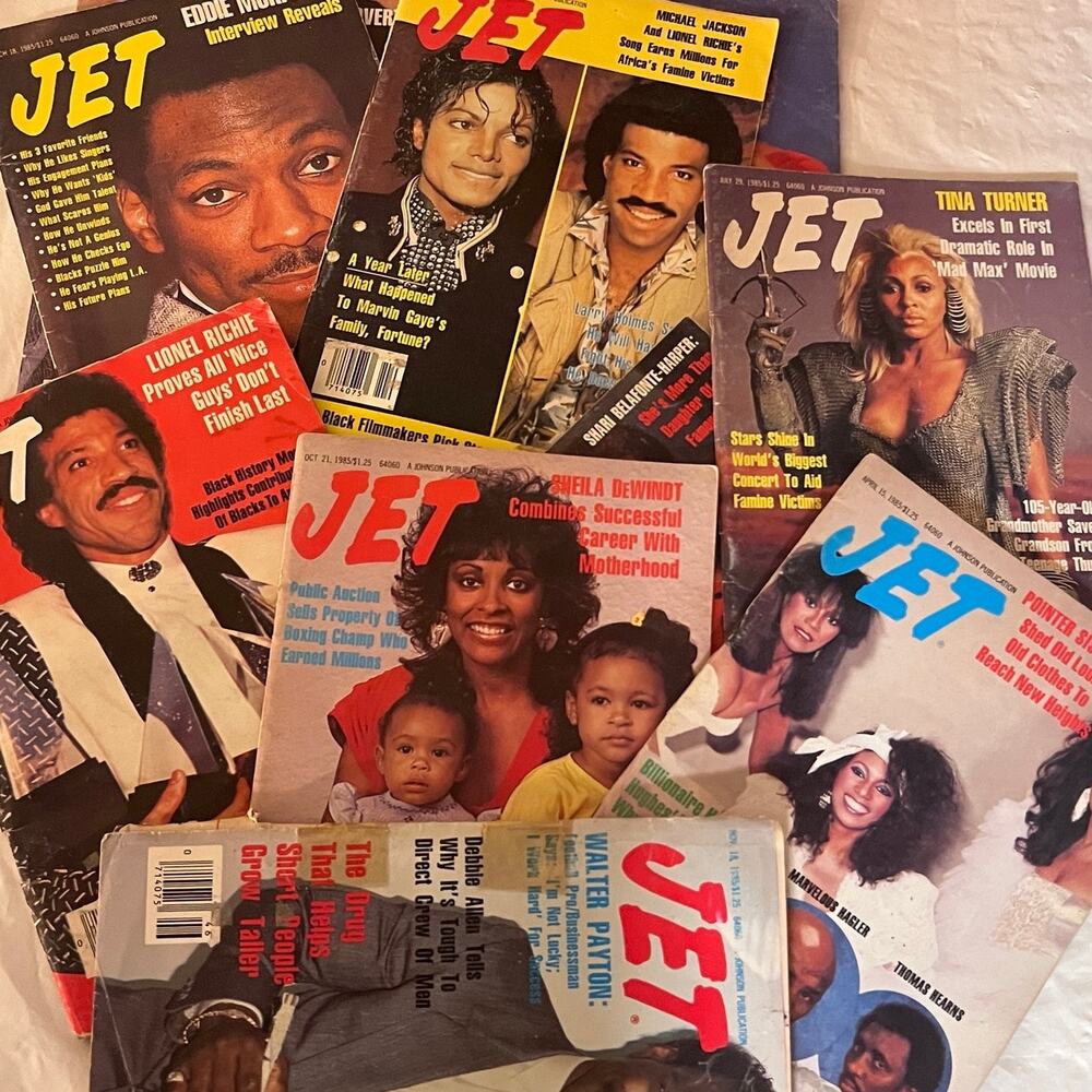 VTG Jet Magazines 1985 Lot of 11 Tina Turner Lionel Richie Michael Jackson